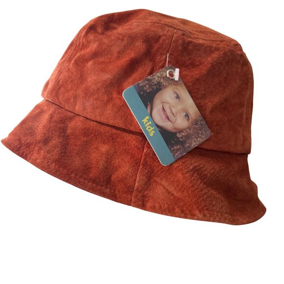 Wilsons Leather Kids Bucket Hat Suede Rust L Soft Durable Casual Outdoor - Picture 1 of 8